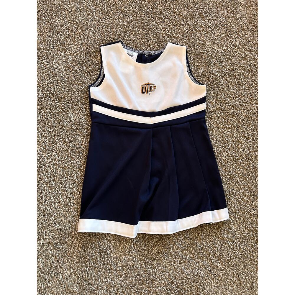 NCAA UTEP Miners Toddler Girls' Cheerleader Dress Navy/White preppy spirit fun